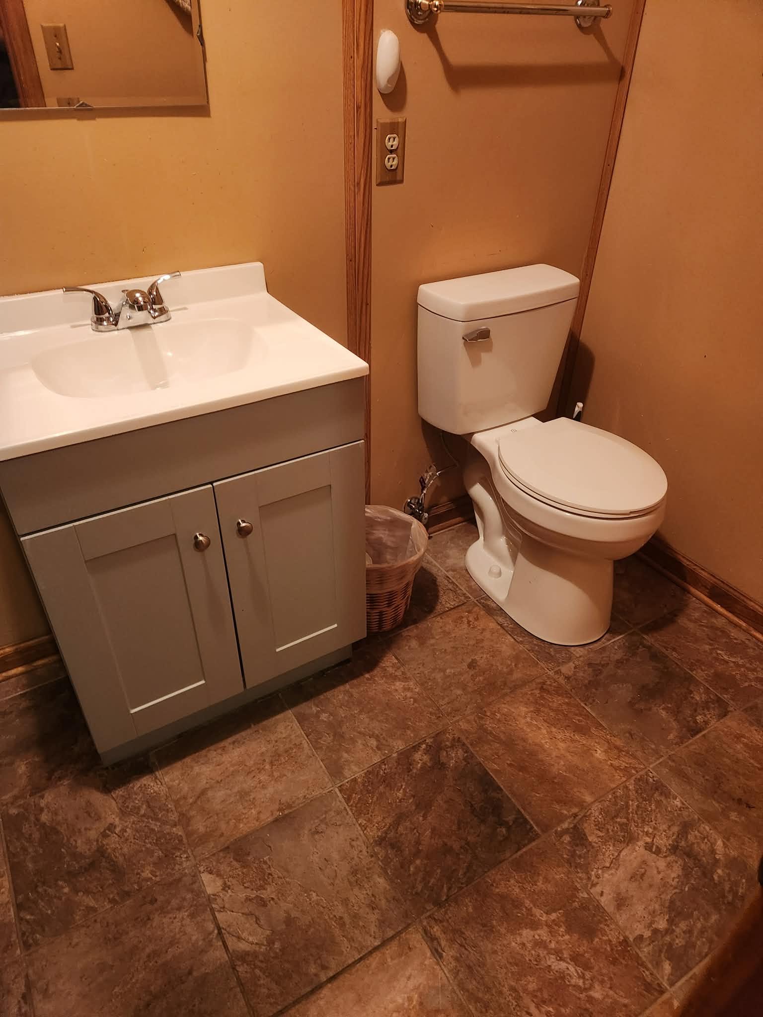 Freestanding tub and faucet installation